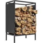 Range b�che interieur outsunny porte b�che support de bois de chauffage pour int�rieur ext�rieur en acier, ...