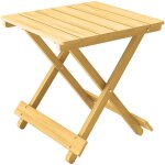 Table basse pliable de jardin camping plateau  lattes 40 x 43l x 40h cm bois sapin pr - huil