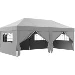 Tonnelle barnum pliant pop - up 5, 9l x 2, 95l x 2, 85h m 6 parois lat�rales amovibles 4 fen�tres sac ...