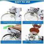 Ouvre boite conserve manuel, 3 en 1 acier inoxydable ouvre bo�te professionnel de conserve et bouteille ...