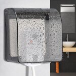 1 cache - prise en plastique type 86, noir translucide, �tanche, bo�tier mural �tanche pour prises ext�rieures ...
