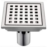 Ouylaf - siphon de sol douche 15 15cm carr� 304 en acier inoxydable s�che - acier grille de douche vidange ...