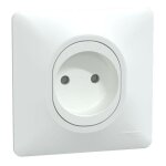 Schneider electric - ovalis - prise à puits - 2p - 16a - bornes vis - blanc - avec griffes - plaque (s321033) ... Schneider electric - ovalis - prise à puits - 2p - 16a - bornes vis - blanc - avec griffes - plaque (s321033) ...