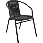 Oviala - chaise de jardin aluminium et r�sine noire