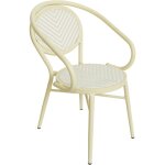 Oviala - chaise de jardin style bistrot parisien en aluminium et rotin beige Oviala - chaise de jardin style bistrot parisien en aluminium et rotin beige