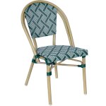 Oviala - chaise de terrasse style bistrot parisien en aluminium vert foncé Oviala - chaise de terrasse style bistrot parisien en aluminium vert foncé