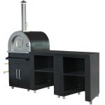 Oviala - cuisine extrieure 3 lments avec four  pizza noir