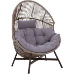 Oviala - fauteuil de jardin oeuf sur pied en rotin synthétique 142 cm beige Oviala - fauteuil de jardin oeuf sur pied en rotin synthétique 142 cm beige
