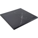 Plateau de table carr stratifi 70 x 70 cm marbre noir
