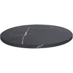 Plateau de table rond en mélaminé 60 cm marbre noir Plateau de table rond en mélaminé 60 cm marbre noir