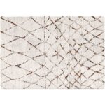 Oviala - tapis rectangulaire � poils longs motif ethnique beige 160x230 cm