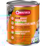 Owatrol - peinture antirouille dcorative rustol deco mat brun chocolat ral 8017 0. 75 litre