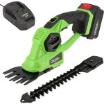 Oxeo - cisaille � gazon - sculpte buisson taille haie sans fil 2en1 18v - 2 lames - avec batterie 4ah ...