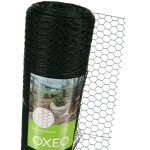 Oxeo - grillage  poule 30m - hauteur 1m - acier revtement pvc vert ? maille hexagonale 25x13mm - filet ...