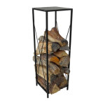 Oxeo - range bche intrieur colonne - tagre  bois de chauffage acier - porte bche design - 110x34x34 ...