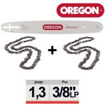 Pack 1 guide + 2 cha�nes tron�onneuse oregon 3 / 8lp 050 sxea074 35cm