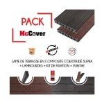 Mccover - pack 1 m lame de terrasse composite coextrud supra avec accessoires (4 coloris) 3600 x 145 ...