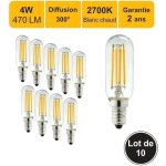 Pack de de 10 ampoules led filament , xu, e14 4w) 470lm 2700k - garantie 2 ans, produit de haute qualit�, ...