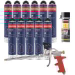 Penosil - pack 11 mousses polyur�thanes universal gunfoam 146 pistolable 690ml + nettoyant foamcleaner ...