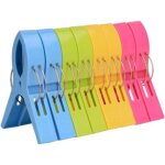 Pack de 16 pinces � serviettes de plage taille jumbo pour chaise longue et transat anti - vent avec cordon ...