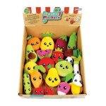 Pack de 18 sachets surprises - jemini - surprise market - peluches fruits ou lgumes + / - 10 cm, stickers ...