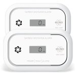 Pack de 2 dtecteurs de monoxyde de carbone elro fc5003 capteur 10 ans avec affichage 2 pices