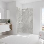 Pack de 2 panneaux muraux 100x210 cm, revtement pour douche et salle de bains, placement facile, dcodesign ...