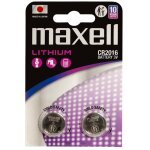 Pack de 2 piles au lithium de boton cr2016 3v - maxell