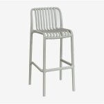 Lot de 2 tabourets hauts empilables wendell en polypropyl�ne sklum vert kaki ?75 cm