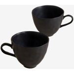 Pack de 2 tasses 40 cl en gr�s belvere sklum noir