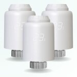Pack 3 t�tes thermostatiques connect�es programmables pour radiateurs hydrauliques - zigbee