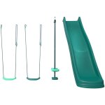 Pack 4 agrès soulet pour portique h222 cm : 2 balançoires 1 vis à vis et 1 toboggan Pack 4 agrès soulet pour portique h222 cm : 2 balançoires 1 vis à vis et 1 toboggan