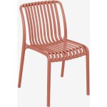 Sklum - lot de 4 chaises de jardin empilables wendell en polypropylne rouge tuile