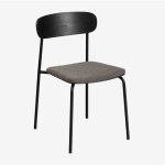 Sklum - pack de 4 chaises de salle à manger empilables en fer et bois wilpier noir Sklum - pack de 4 chaises de salle à manger empilables en fer et bois wilpier noir
