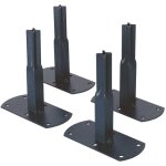 Pack 4 pieds tube car20 à visser anthracite 13x6x12 cm Pack 4 pieds tube car20 à visser anthracite 13x6x12 cm