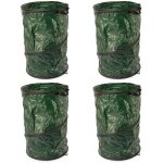 Kz garden - pack de 4 sacs  dchets verts 120l sac pliable compost gravat poignes poubelle tri plastique ...