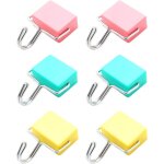 Pack de 6 crochets magntiques, crochets carrs simples et cratifs, crochets magntiques pour rfrigrateurs ...