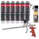 Pack 6 mousses colle universelle speedfix construction 878 pistolable 690ml penosil + nettoyant foamcleaner929 ...