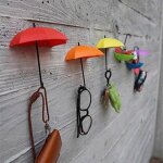 Pack de 6 parapluies porte - cl�s et vide poche avec fixation murale - d�co pratique esth�tique et design ...