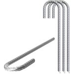 Pack 6 piquets d'armature galvaniss piquets d'ancrage  crochet en j robustes, ancrages au sol, piquets ...
