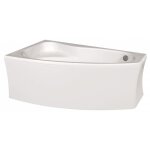 Cersanit - pack baignoire sicilia asymtrique 160x100 angle  gauche avec tablier