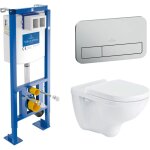 Villeroy&boch - pack bti - support autoportant viconnect + plaque de commande chrome mat + cuvette ...