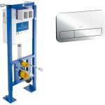 Pack bti - support autoportant viconnect + plaque de commande chrome - villeroy&boch