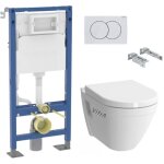 Pack bati - support geberit autoportant duofix + wc suspendu vitra s50 + abattant softclose + plaque ...