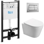 Pack b�ti - support roca active + wc suspendu infinitio sans bride + plaque chrome mat