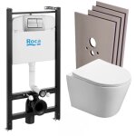 Pack b�ti - support roca active + wc suspendu infinitio sans bride + plaque chrome mat + set habillage ...