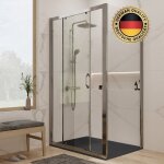 Hüppe - pack douche : porte coulissante 120cm + receveur 120x90cm, noir (huppe2 - 12090bl) Hüppe - pack douche : porte coulissante 120cm + receveur 120x90cm, noir (huppe2 - 12090bl)