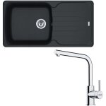 Franke - pack �vier xl antea fragranit noir mat 970 x 500 x 210 mm + mitigeur lina l