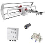 Pack fagor antenne rateau tnt mini gain 12db lte 5g + amplificateur tnt int�rieur 2 sorties + r�part