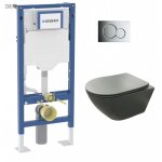 Pack geberit up320 + cuvette sans bride kelos flush gris foncé + plaque sigma chromé brillant Pack geberit up320 + cuvette sans bride kelos flush gris foncé + plaque sigma chromé brillant